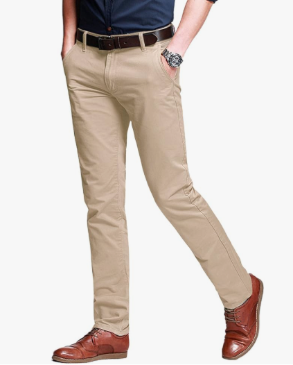 Green Shirt With cream pants